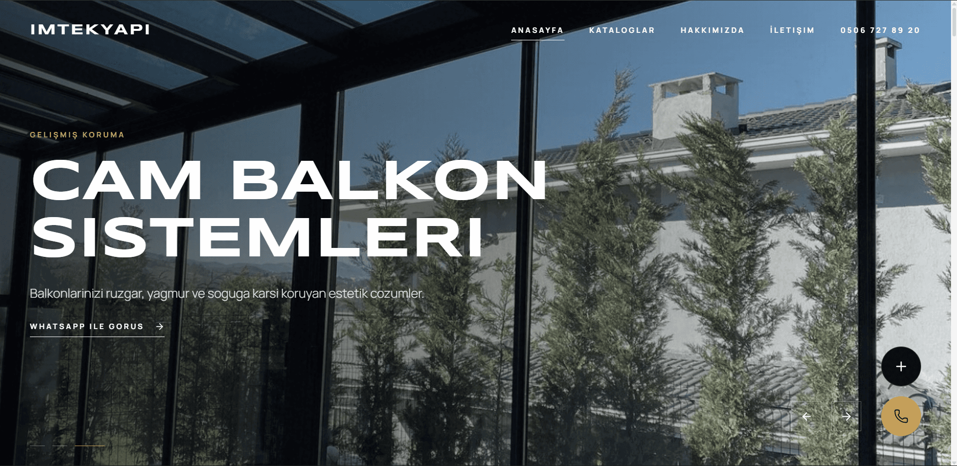 İMTEK Yapı: kurumsal site ve admin paneli